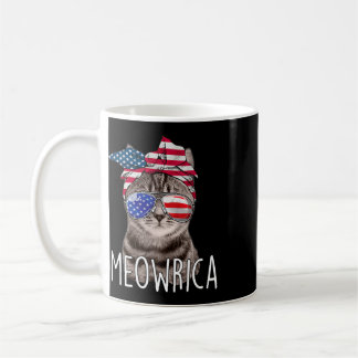 4th Of July Day Of Independence Meowrica meowrica Coffee Mug
