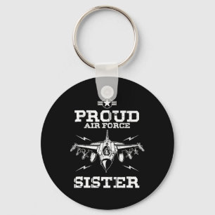 4th Of July Day Sibling Proud Air Force Sister  Key Ring