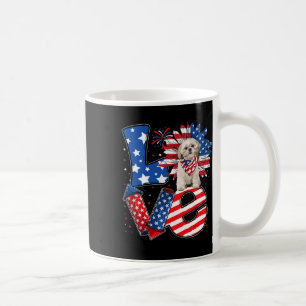 4th Of July Decor Patriotic Love Shih Tzu Dog Usa Coffee Mug