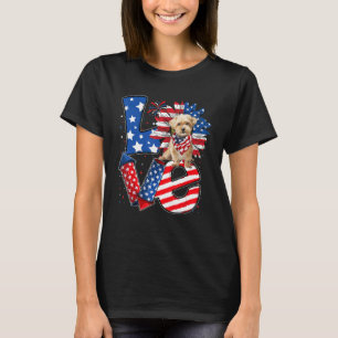 4th of July Decor Patriotic LOVE Shorkie Dog USA F T-Shirt