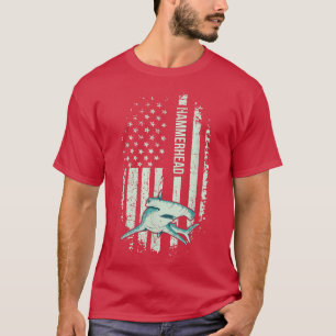 4th of July Design for a Patriotic Hammerhead Shar T-Shirt