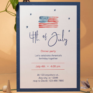 4th of July Dinner Party Invitation