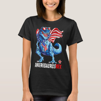 4th Of July Dinosaur Men Kids Boys Amerisaurus Rex T-Shirt