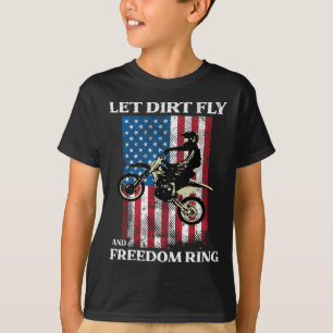 4th Of July Dirt Bike Motocross America Biker Men T-Shirt