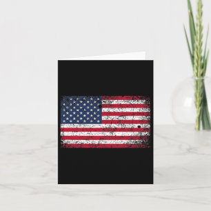 4th Of July Distressed American Usa Flag Pocket Card