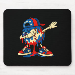 4th Of July Distressed American Usa Flag Pocket  Mouse Mat