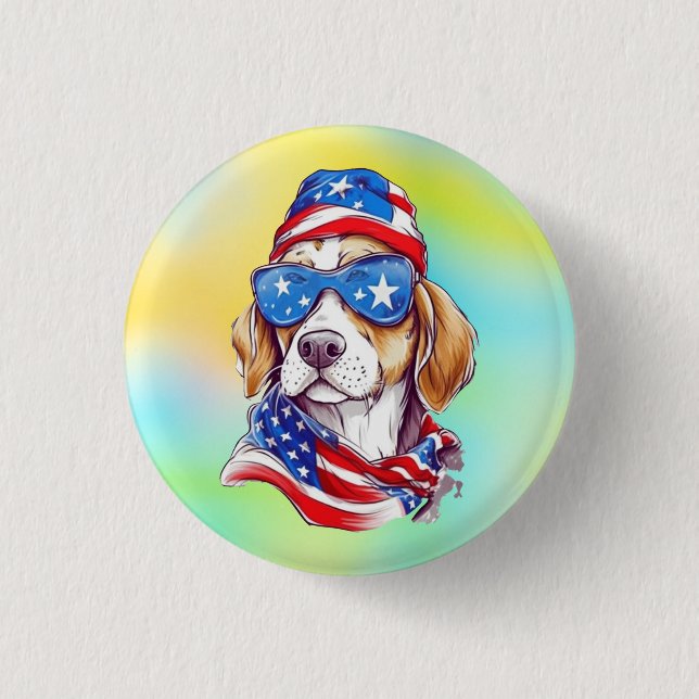 4th Of July Dog Sublimation-66361 3 Cm Round Badge (Front)