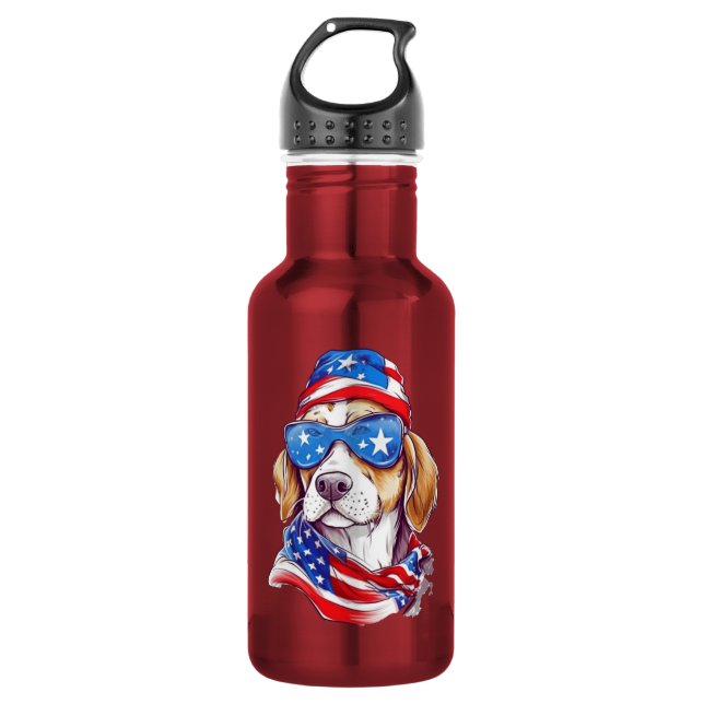 4th Of July Dog Sublimation-66361 532 Ml Water Bottle (Front)