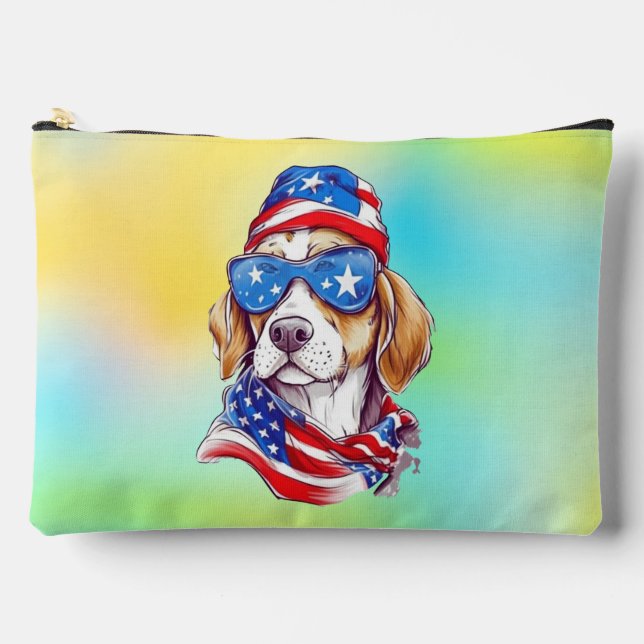 4th Of July Dog Sublimation-66361 Accessory Pouch (Front)