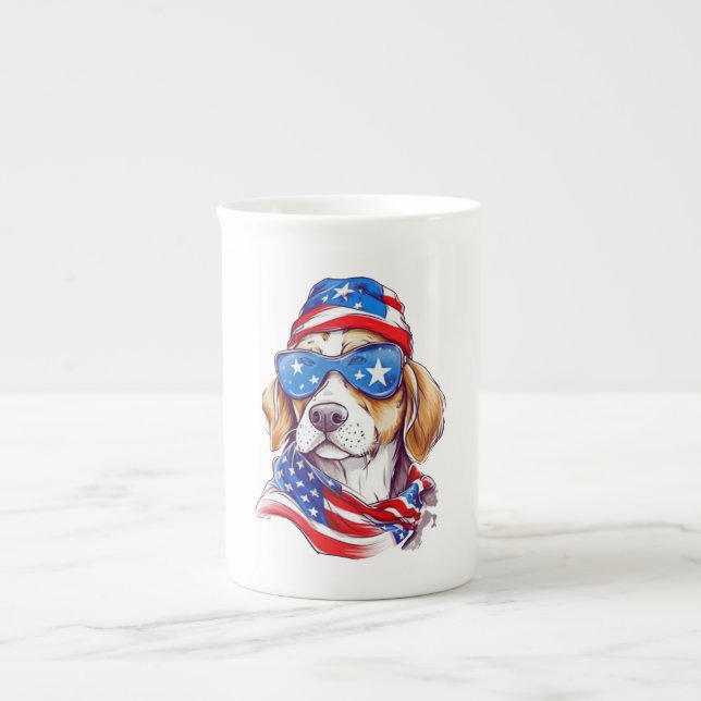 4th Of July Dog Sublimation-66361 Bone China Mug (Front)