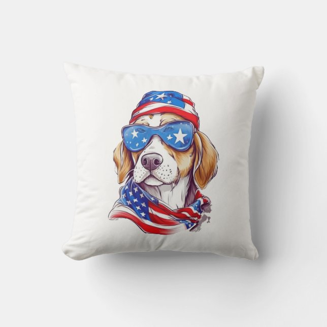 4th Of July Dog Sublimation-66361 Cushion (Front)