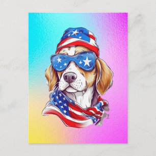 4th Of July Dog Sublimation-66361 Holiday Postcard