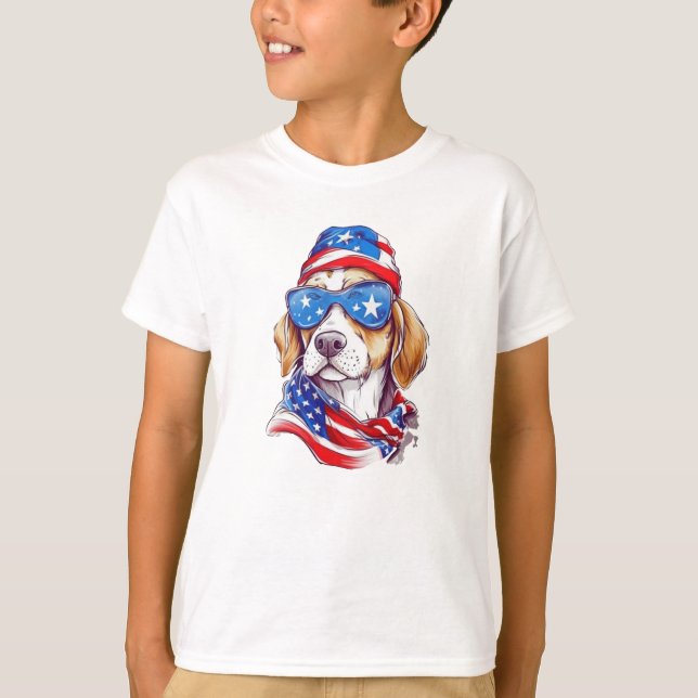 4th Of July Dog Sublimation-66361 Hoodie T-Shirt (Front)