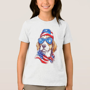 4th Of July Dog Sublimation-66361 Hoodie Tri-Blend Shirt