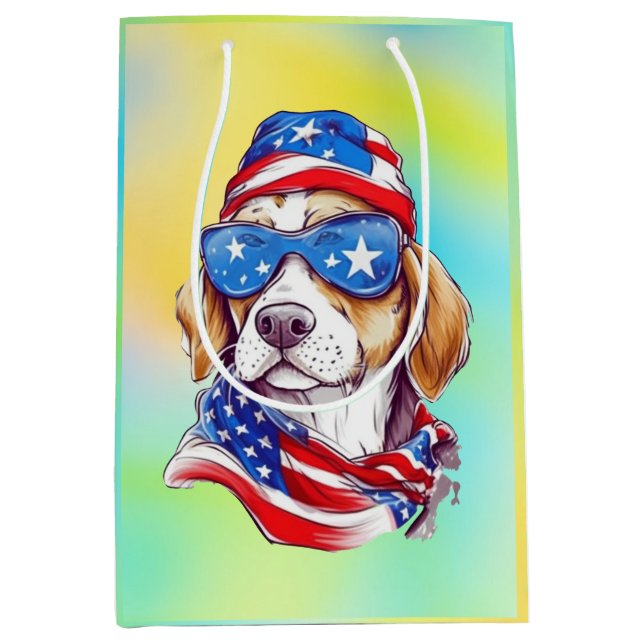 4th Of July Dog Sublimation-66361 Medium Gift Bag (Front)