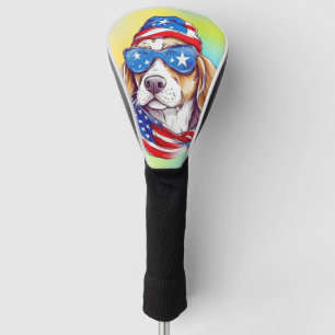4th Of July Dog Sublimation-66361 Round Clock Golf Head Cover