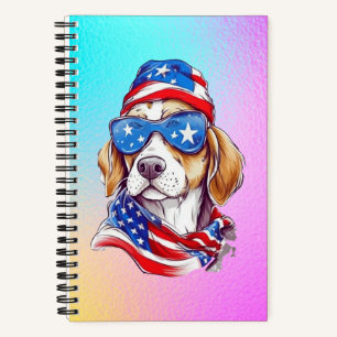 4th Of July Dog Sublimation-66361 Round Clock Notebook
