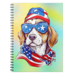 4th Of July Dog Sublimation-66361 Round Clock Notebook