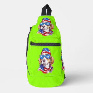 4th Of July Dog Sublimation-66361 Sling Bag