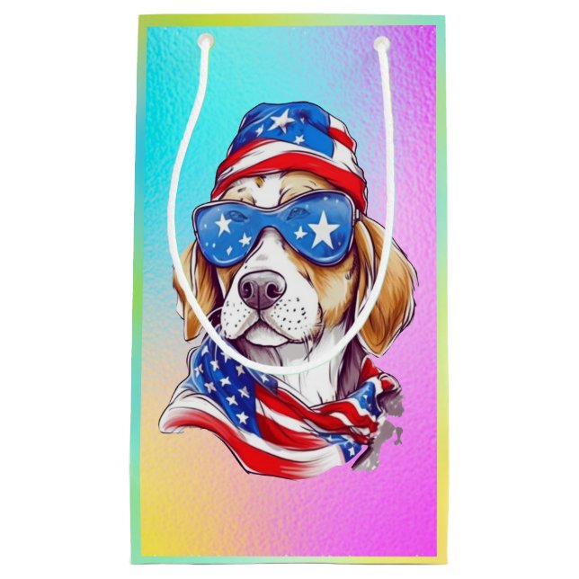 4th Of July Dog Sublimation-66361 Small Gift Bag (Front)