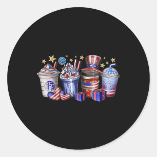4th Of July Drink Funny Gifts For Kids Classic Round Sticker