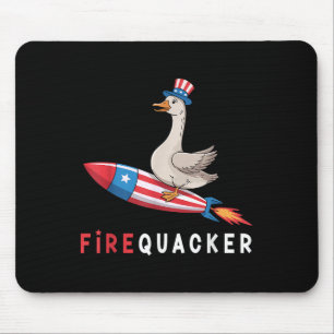 4th Of July Duck Firequacker Patriotic Fourth Of J Mouse Mat