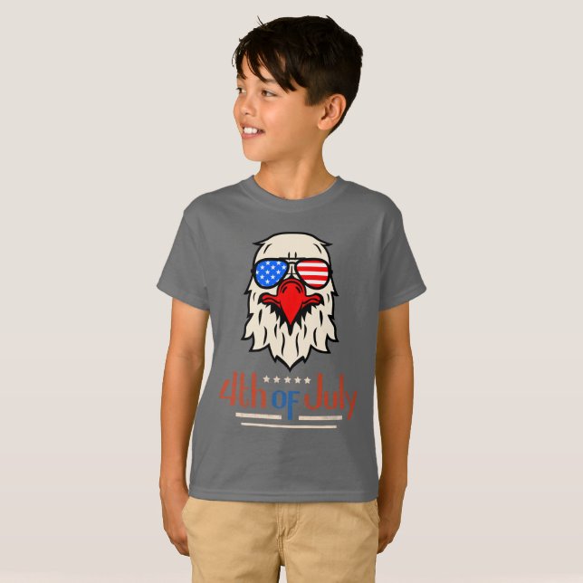 4th of July Eagle Boys T-Shirt (Front Full)