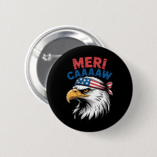 4th Of July Eagle Freedom Patriotic 6 Cm Round Badge