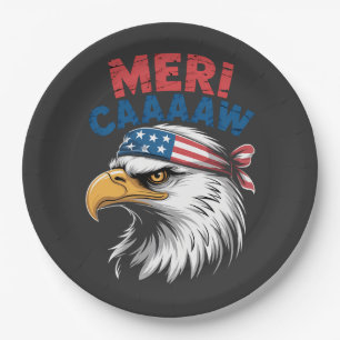 4th Of July Eagle Freedom Patriotic Paper Plate