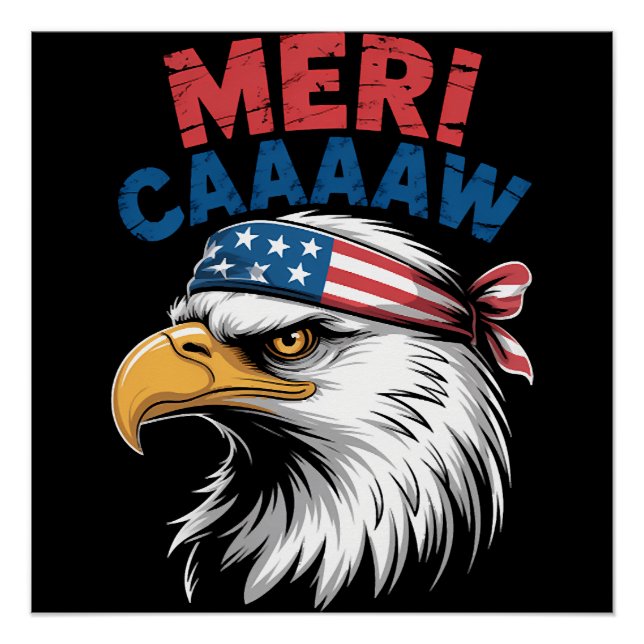 4th Of July Eagle Freedom Patriotic Poster (Front)