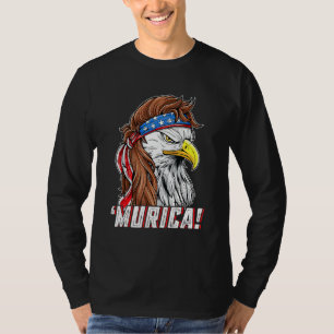 4th Of July Eagle Mullet Murica American Flag Usa T-Shirt