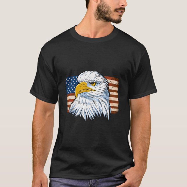 4Th Of July Eagle Patriotic American T-Shirt (Front)