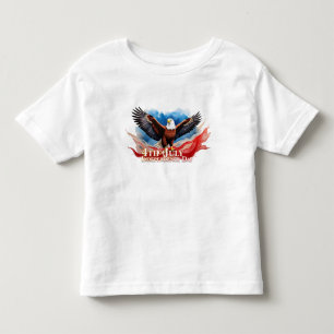 4th of July Eagle – Patriotic Art Design Toddler T-Shirt