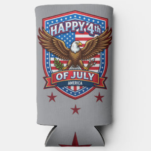 4th of July Eagle Seltzer Can Cooler