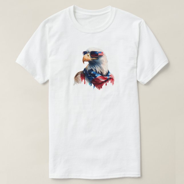 4th Of July Eagle T-Shirt (Design Front)