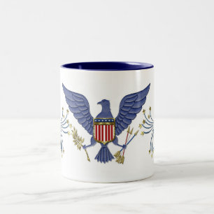 4th of July Eagle Two-Tone Coffee Mug
