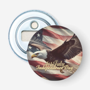 4th of July Eagle with American Flag Bottle Opener