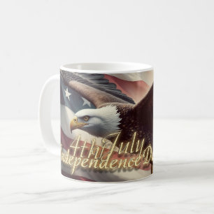 4th of July Eagle with American Flag Coffee Mug