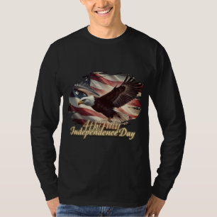 4th of July Eagle with American Flag T-Shirt