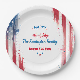 4th of July Family BBQ Party Summer Holiday Paper Plate