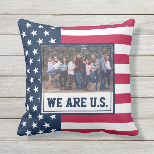 4th of July Family Photo Cushion