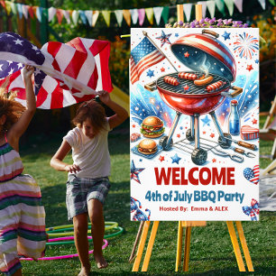 4th of July Family Reunion Bakyard BBq Party Photo Print