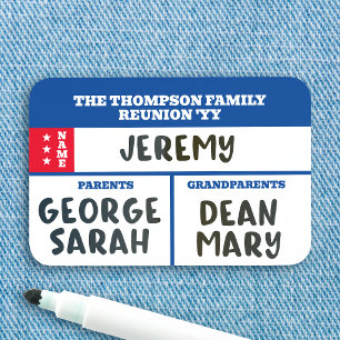 4th of July Family Reunion Name  Tag
