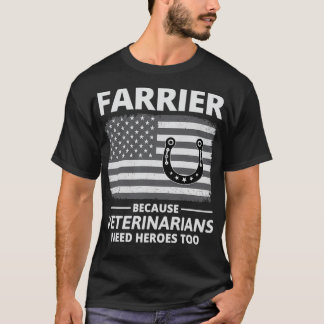 4th of July Farrier American Flag Patriotic T T-Shirt