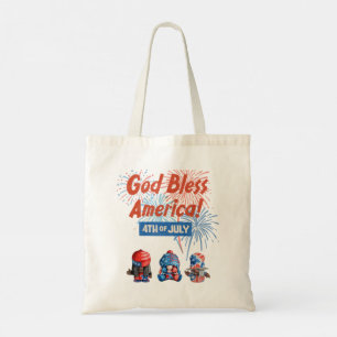 4th of July festive gnomes Tote Bag