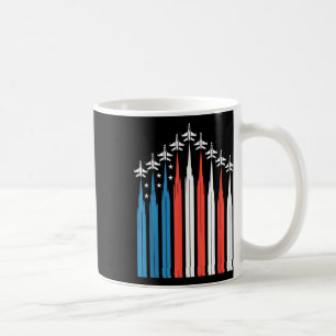 4th Of July Fighter Jet Aeroplane Usa Flag Indepen Coffee Mug