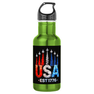 4th Of July Fighter Jets Usa Patriotic 532 Ml Water Bottle