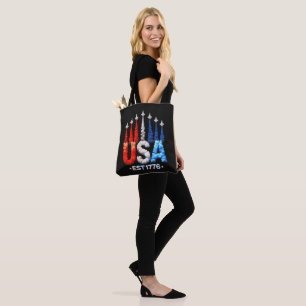 4th Of July Fighter Jets Usa Patriotic Tote Bag
