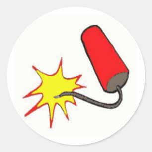 4th of July Firecracker Classic Round Sticker