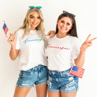 4th of July Firecracker Minimalist Red Script